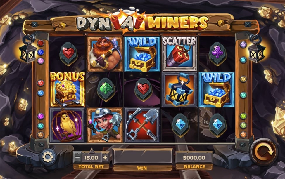 dyn-a-miners slot reels by IGT