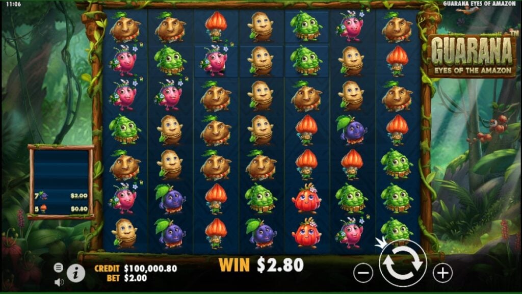 Guarana Eyes of the Amazon slot reels by Pragmatic Play