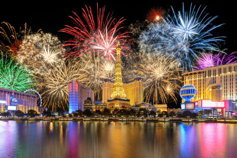 Fireworks on the Las Vegas Strip