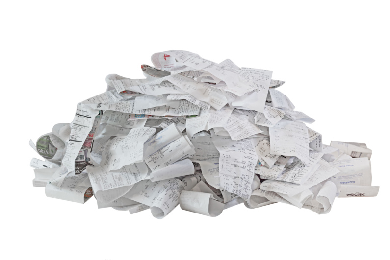 Pile of receipts