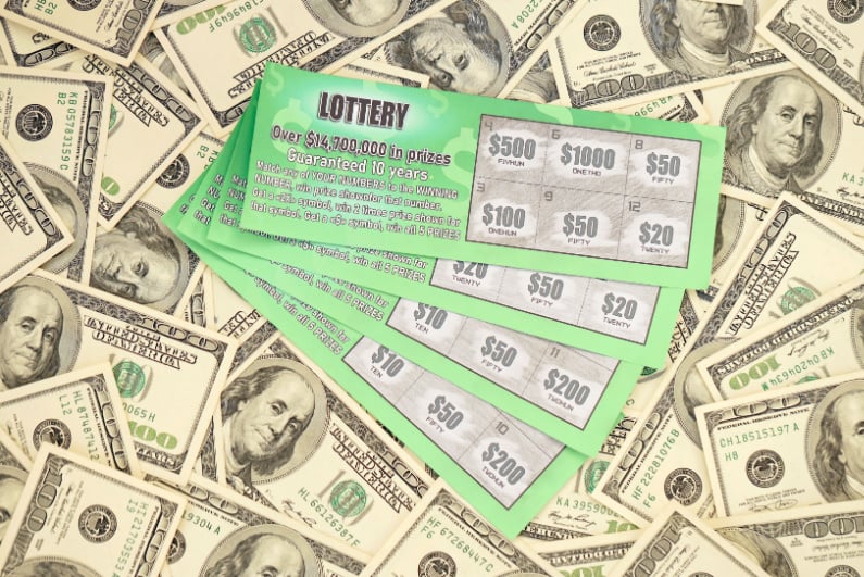 Lottery tickets and money