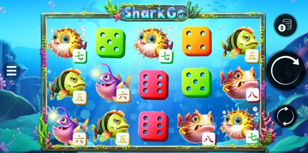 SharkGo Dice slot reels by Worldmatch