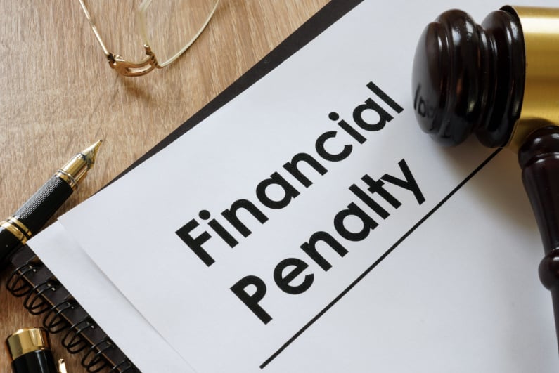 Financial penalty document