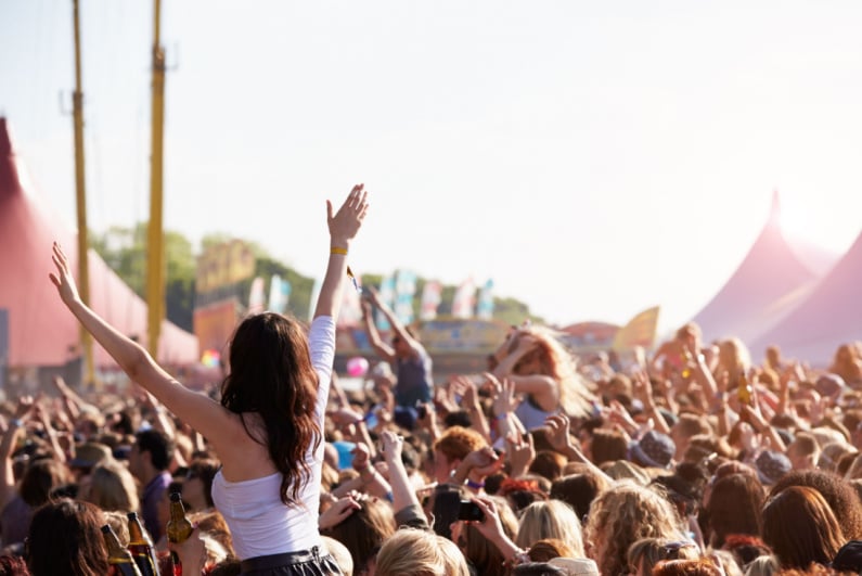 Music festival crowd