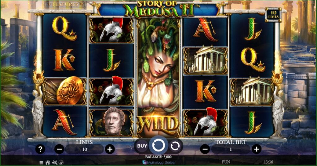 Story of Medusa II: The Golden Era slot reels by Spinomenal