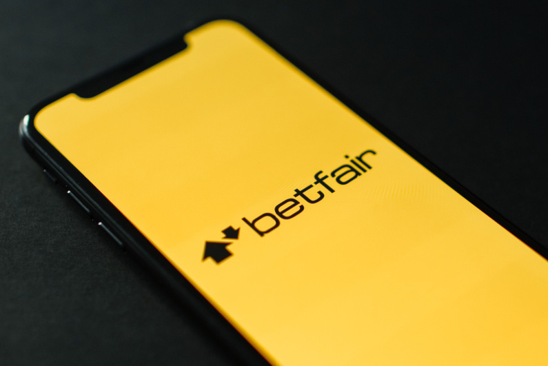 Betfair logo on the phone