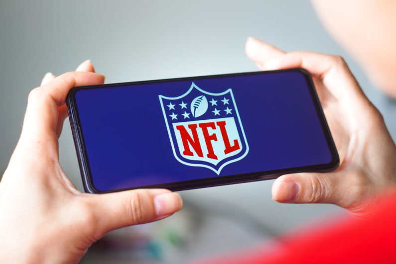 NFL logo on phone