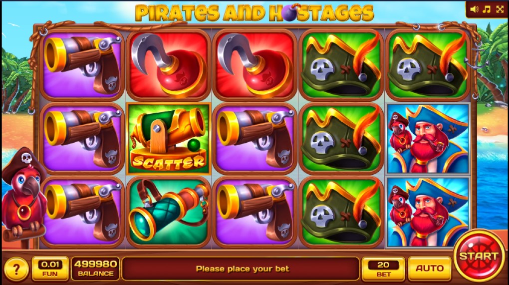Pirates and Hostages slot reels by InBet Games