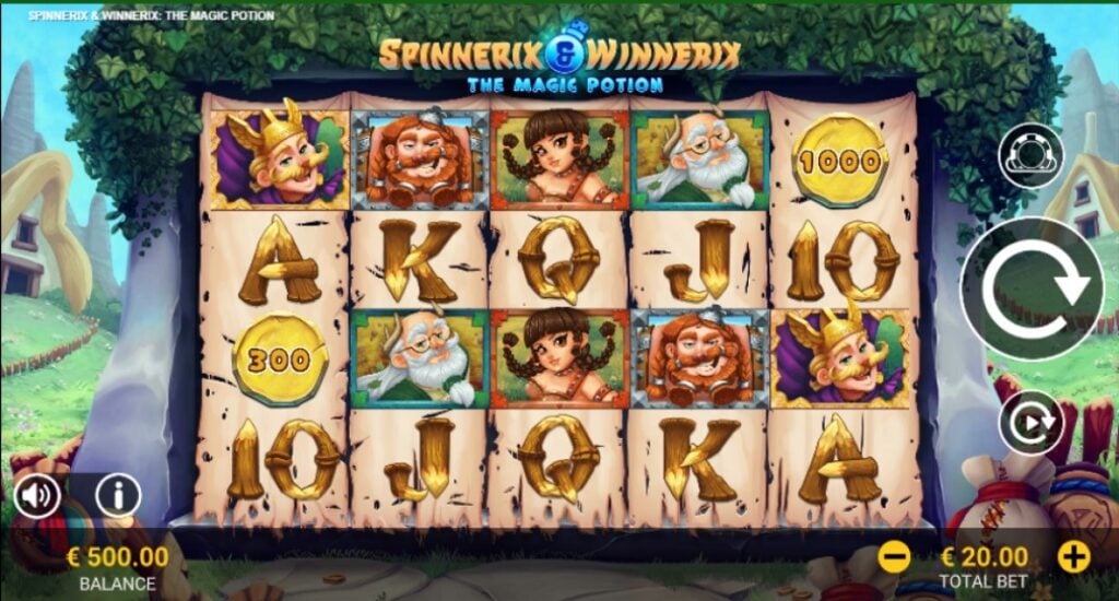 Spinnerix & Winnerix: Magic Potion slot game by REEVO