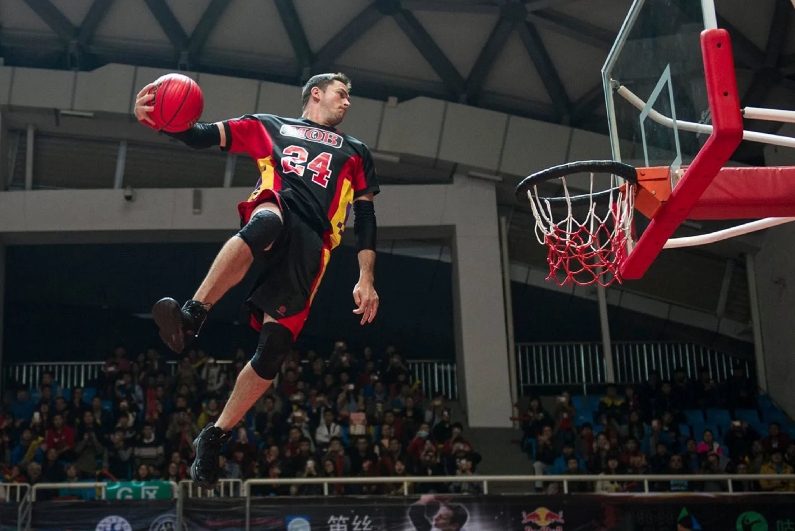 Person playing Slamball