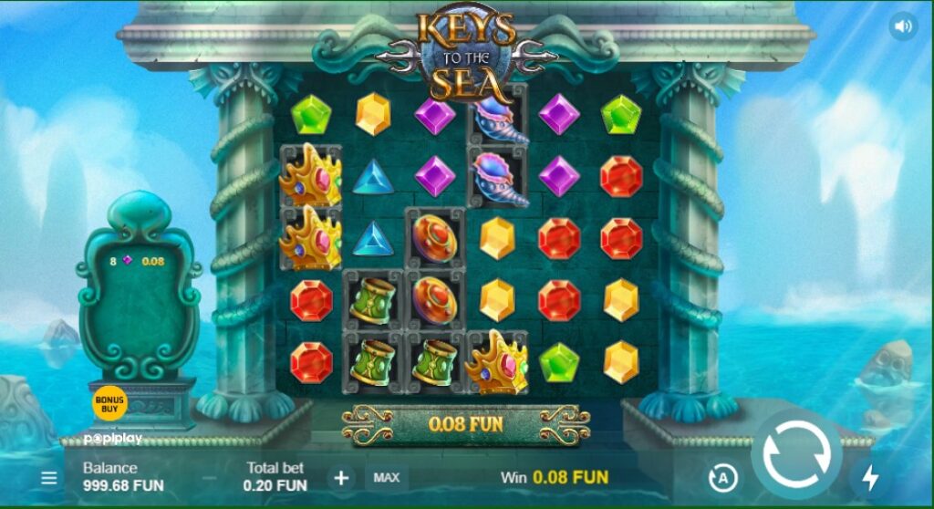 Keys to the Sea slot reels by Popiplay