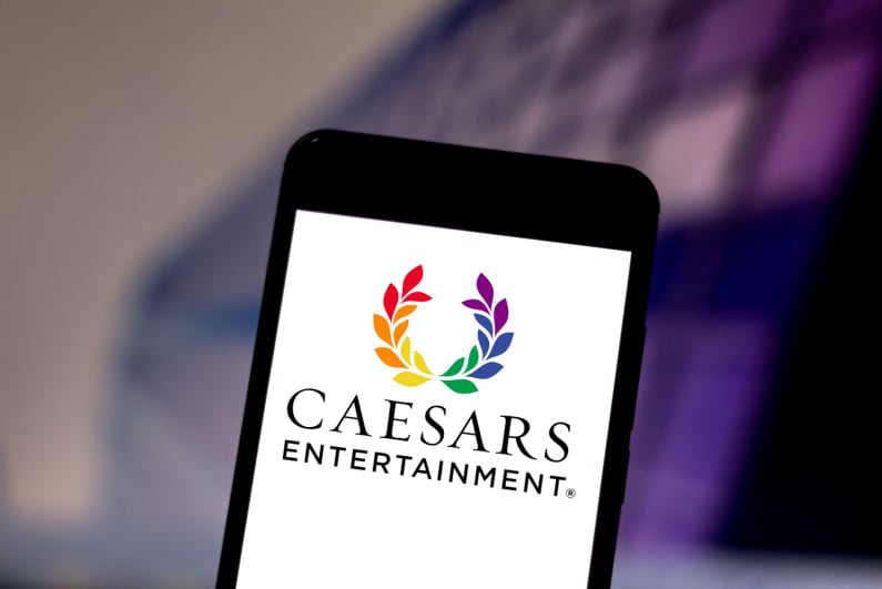 Caesars logo on phone