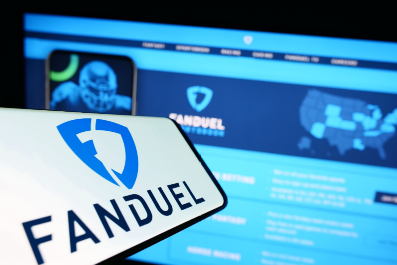 FanDuel logo and TV screen