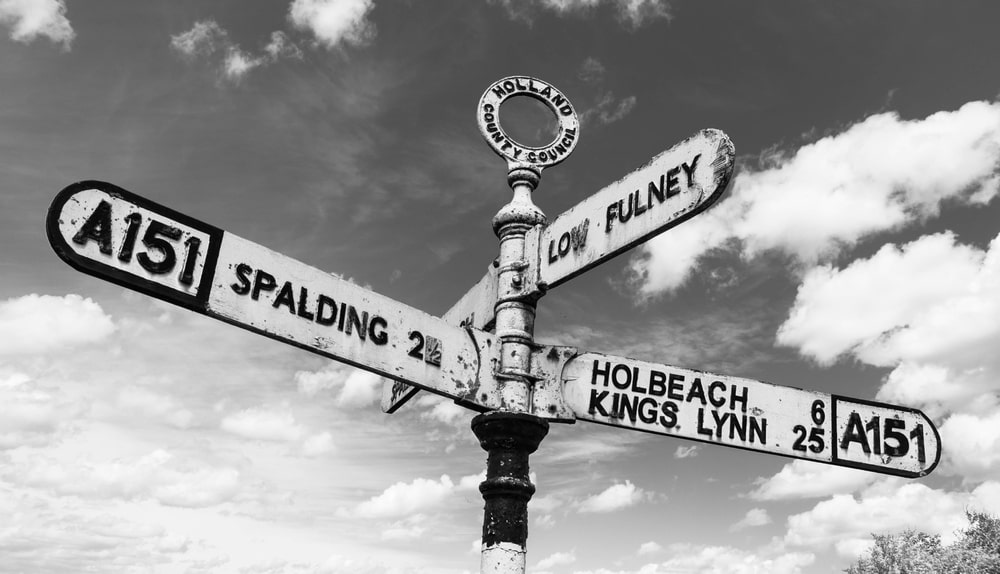 Spalding on a road sign