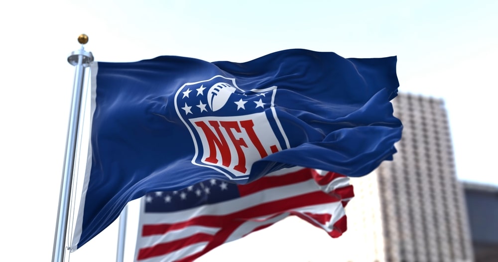 NFL logo with the US flag