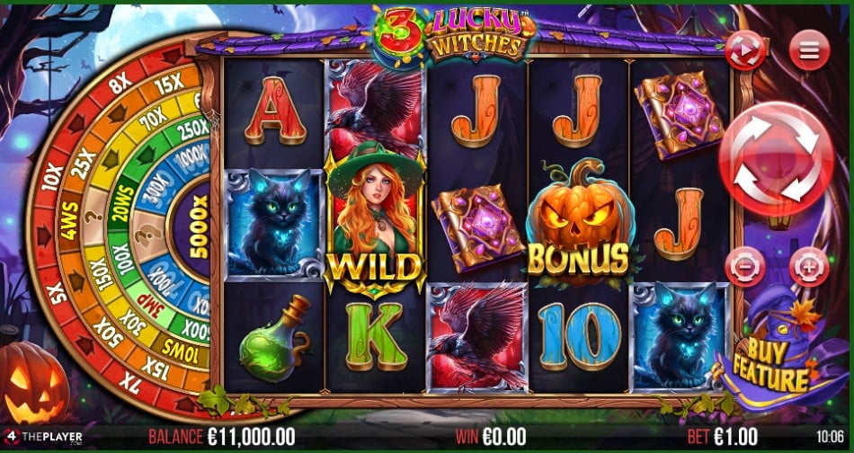 4ThePlayer'dan 3 Lucky Witches slot makarası