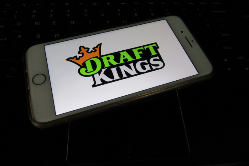 DraftKings logo on phone