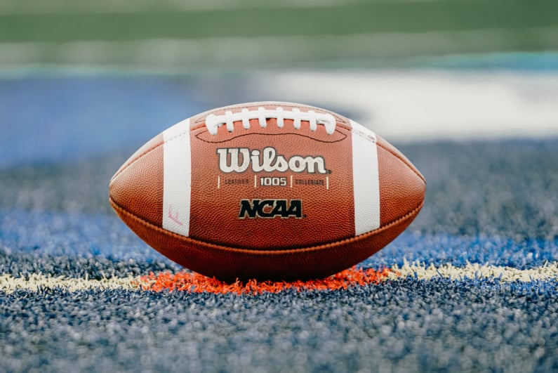 Football with NCAA logo
