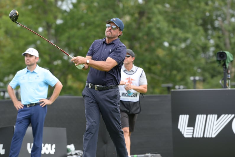 Phil Mickelson at a LIV Golf event