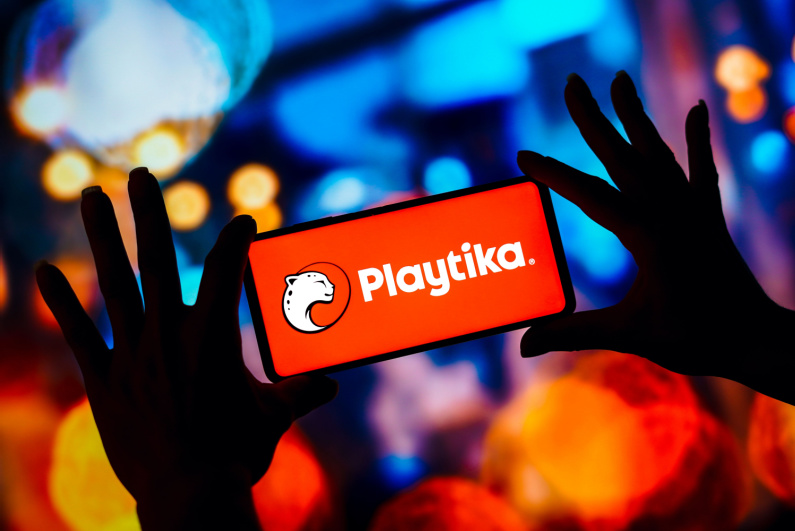 Playtika logo on a phone