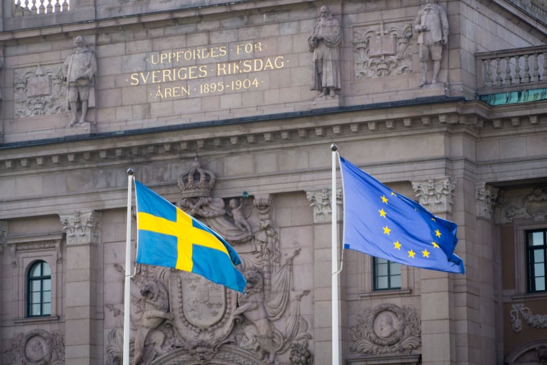 Sweden and EU flag