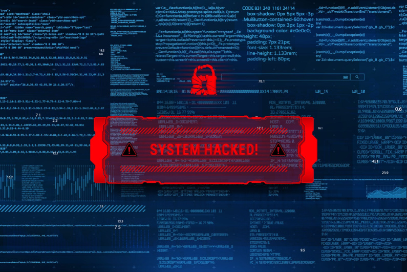 System hacked screen