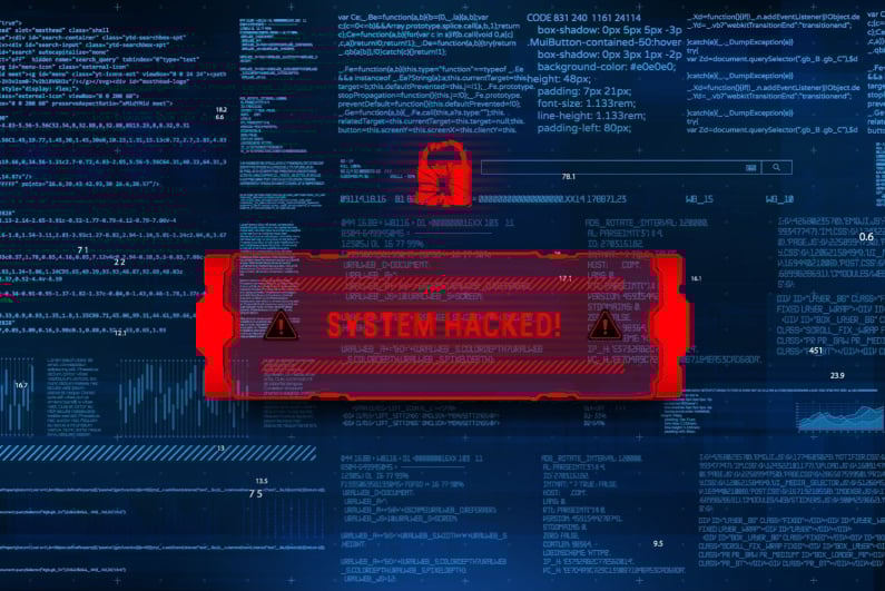 System hacked screen