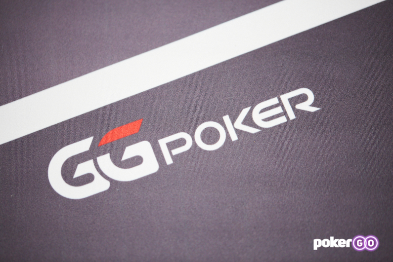 GGPoker logo on poker table