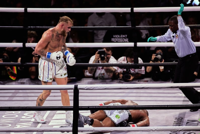 Jake Paul knocks an opponent unconscious