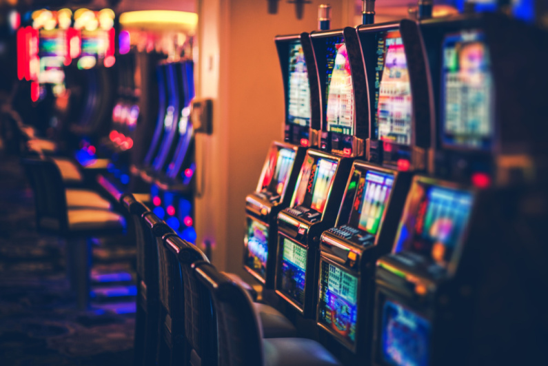 Row of slot machines