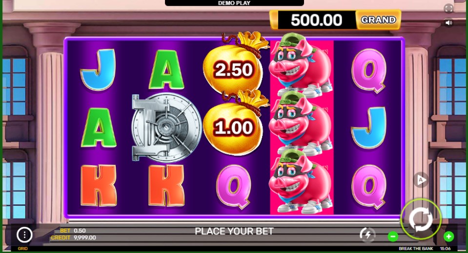 Break the Bank slot reels by OneGame