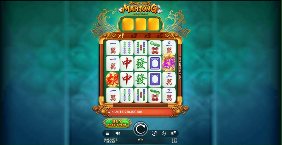 Pong Pong Mahjong slot reels by Microgaming