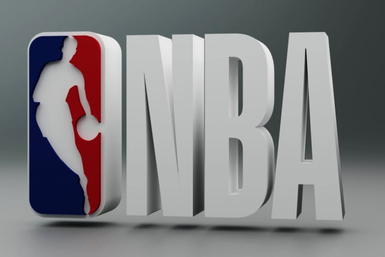 3D NBA logo