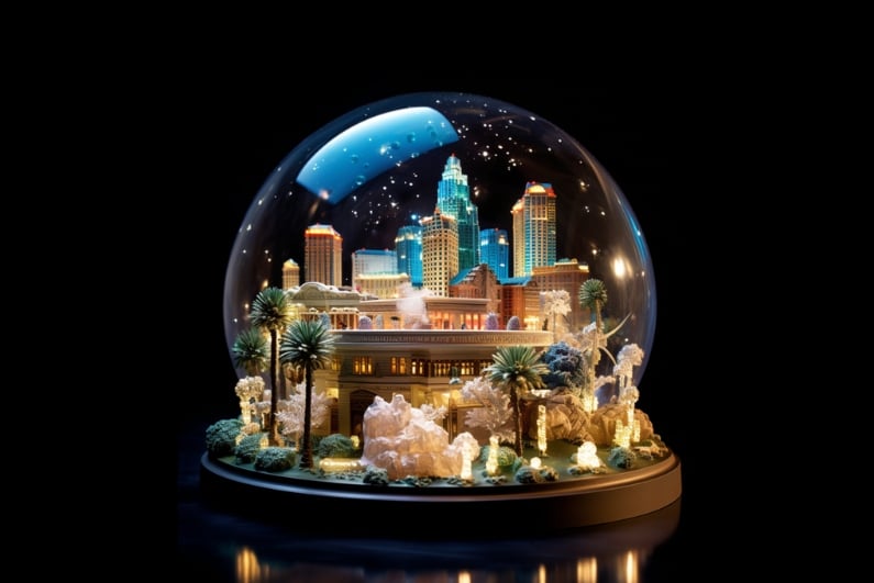 Las Vgeas snow globe