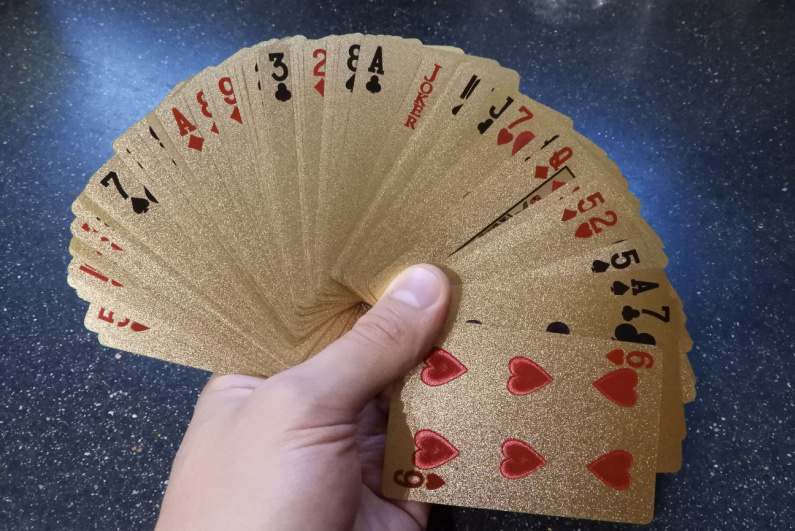 Gold playing cards