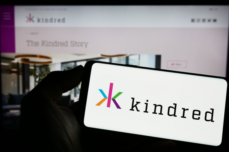 Kindred logo on a phone