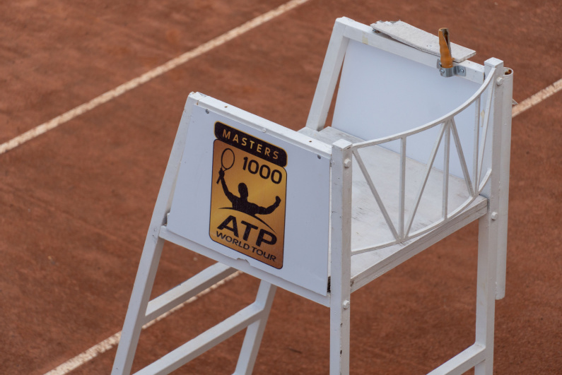 Empty ATP umpire's chair