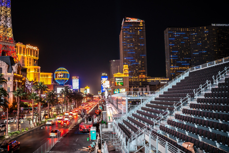 F1 grandstand in Las Vegas