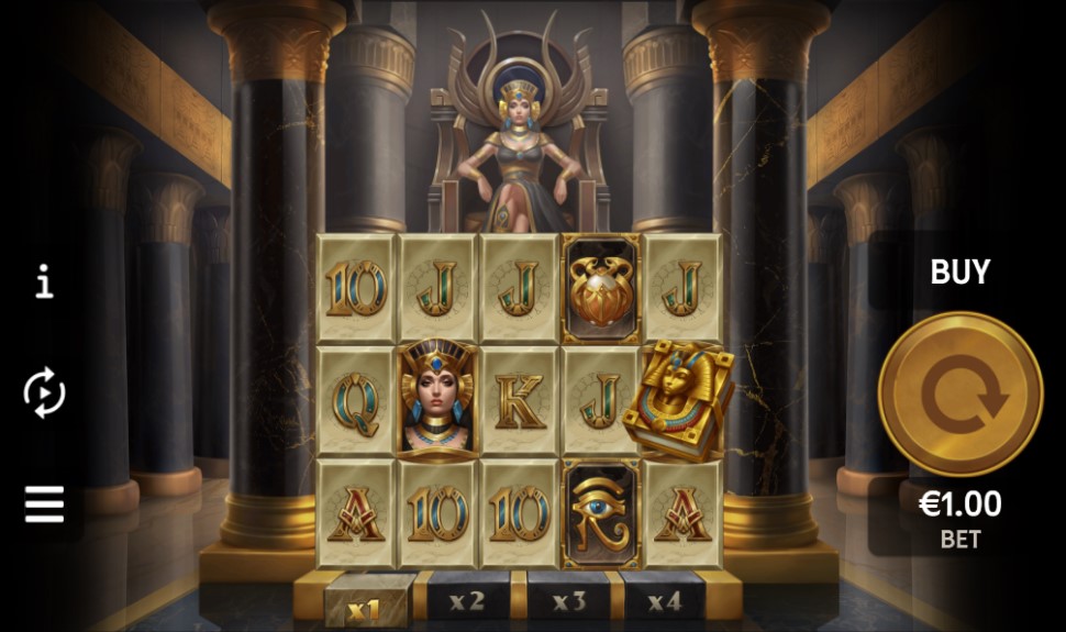 Book of Cleo slot reels by Tom Horn Gaming