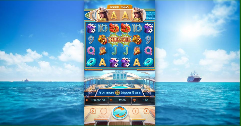 Cruise Royale slot reels from Pocket Games Soft