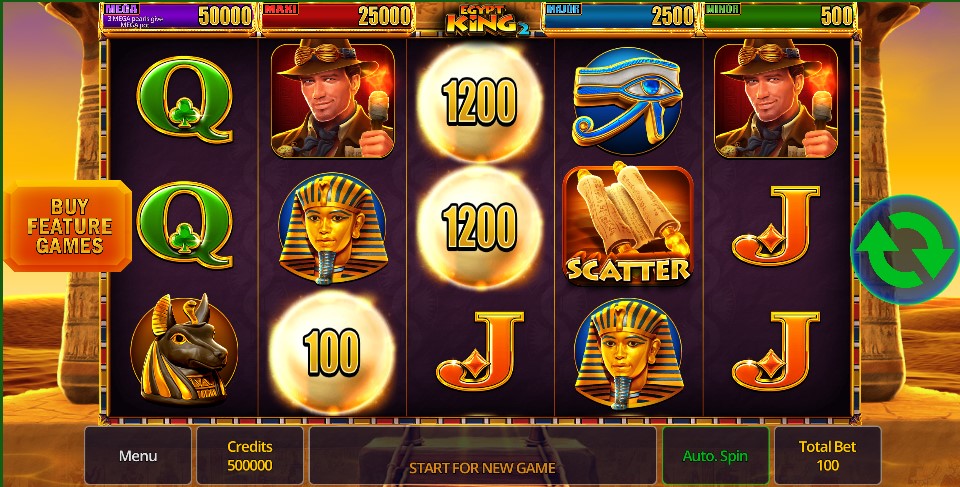 Egypt King 2 slot reels by Swintt