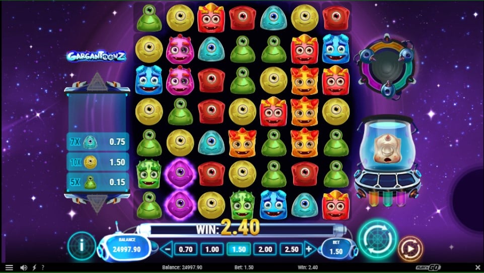 Gargantoonz slot reels by Play'n GO