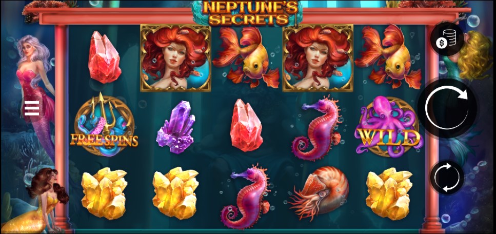 Neptune's Secrets slot reels by Worldmatch