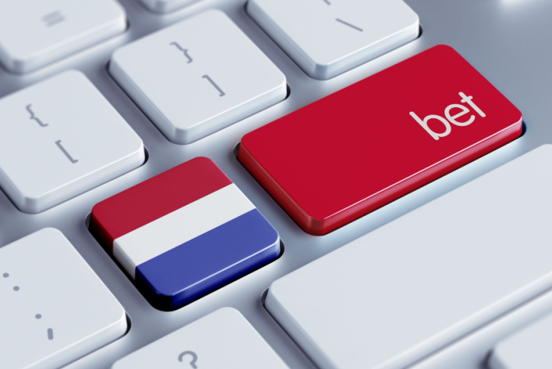 Keyboard with bet button and Netherlands flag button