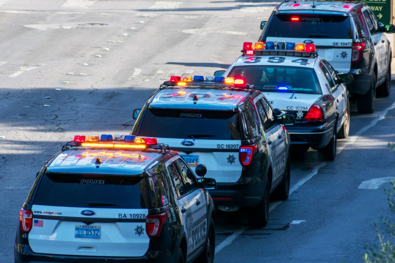 Las Vegas police vehicles