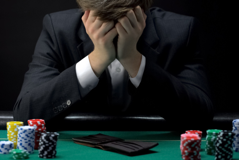 Losing poker player