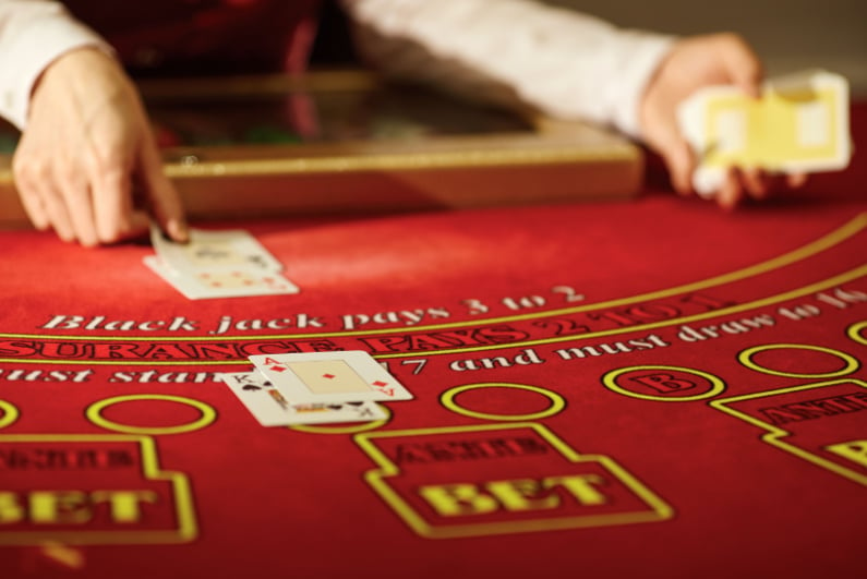 Blackjack table