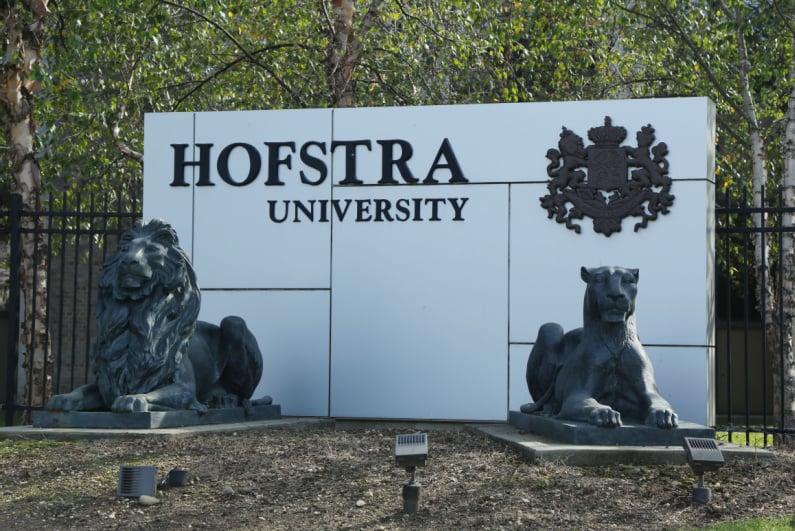 Hofstra University sign