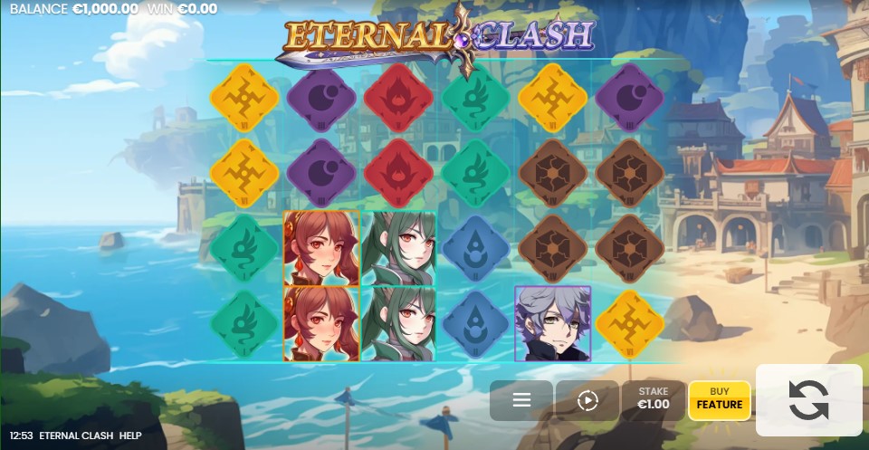 Eternal Clash slot reels by Octoplay