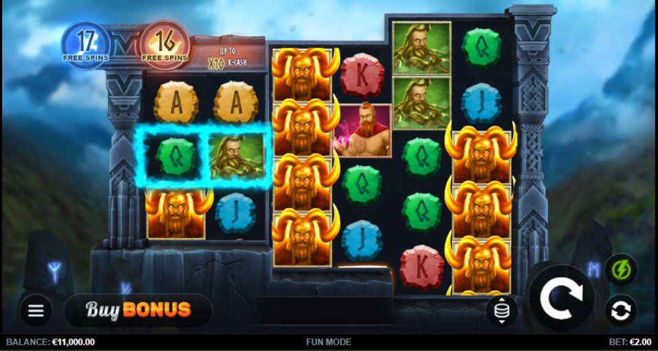 Heimdall's Gate Cash Quest slot reels by Kalamba Games